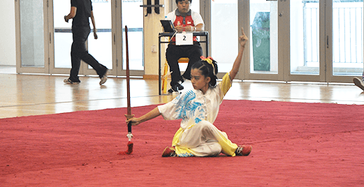Sino Wushu student competing at a national championship
